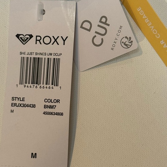 ROXY She Just Shines Separate Underwired D-Cup Bikini Top - Floral/ Blue, Size M - Picture 10 of 13